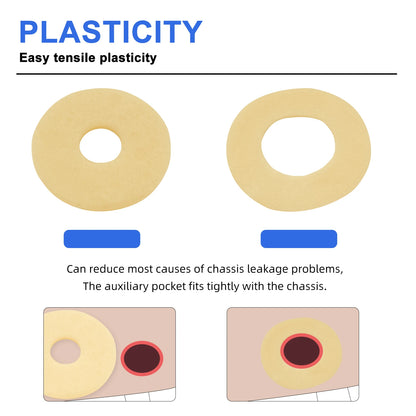 10PCS Ostomy Barrier Rings-Outer Diameter: 2" (50mm) 2mm Thickness Compatible with All Bag Types and Brands
