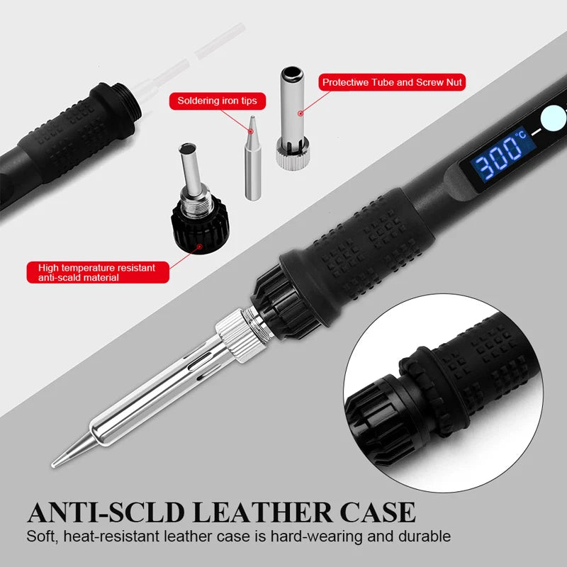 90W LED 936 Soldering iron adjust temperature With M2 M2.5 M3 M4 M5 M6 M8 Hot Melt Nuts Embedding tool For 3D Printer Parts
