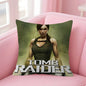 Lara Croft Tomb Raider game Double-sided Printed pillow cover Short plush Suitable living room bedrooms sofa throw cushion cover