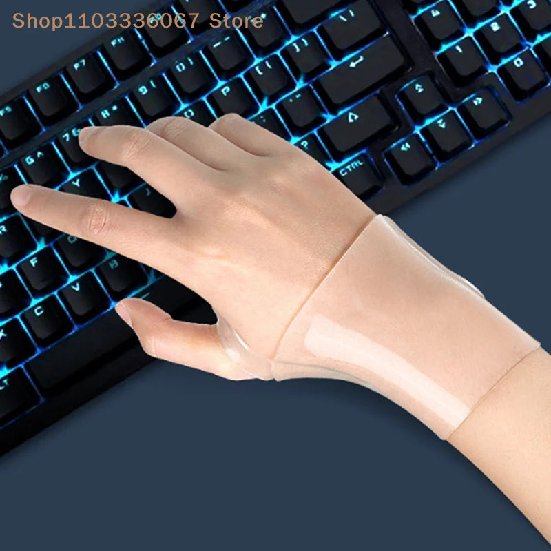 【HL】1Pc Transparent Wristband Soft Silicone Wrist Bands for Men Women Hand Wrist Protection Brace Pad Wristband Sports