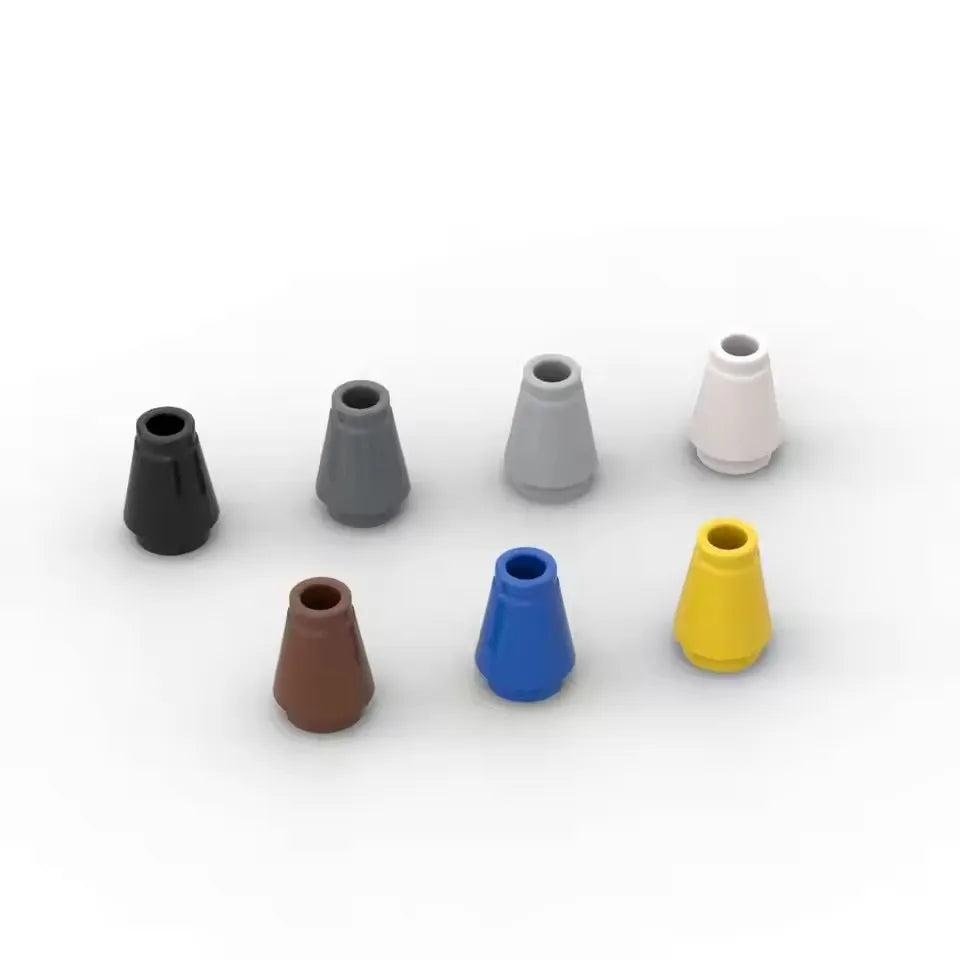 10PCS 59900 4589 1x1 Cone Block Moc Building Loose Parts Compatible with Brick DIY Children's Toy Assembly Gift