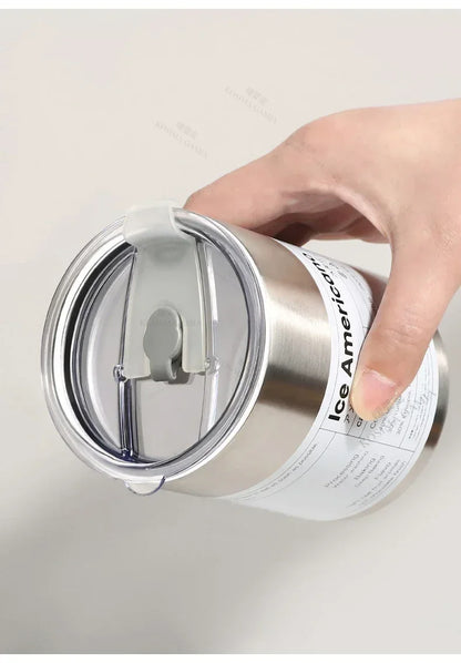 Double Wall Vacuum Insulated Reusable Coffee Tumbler Travel Mug with Straw Hot Cold Leak-proof Dishwasher Safe