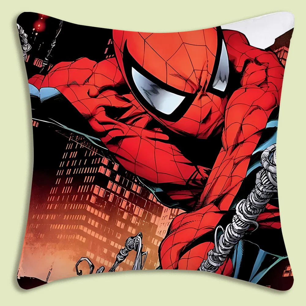 Spider-Man mascot Pillow Covers Cartoon Sofa Decorative Home Double-sided Printing Short Plush Cute Cushion Cover