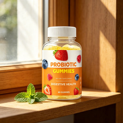 Probiotic Gummies Supports Digestive Health &Immune Function Vegan Non-GMO 60Count Gut Health Supplement Immune Boosting Formula