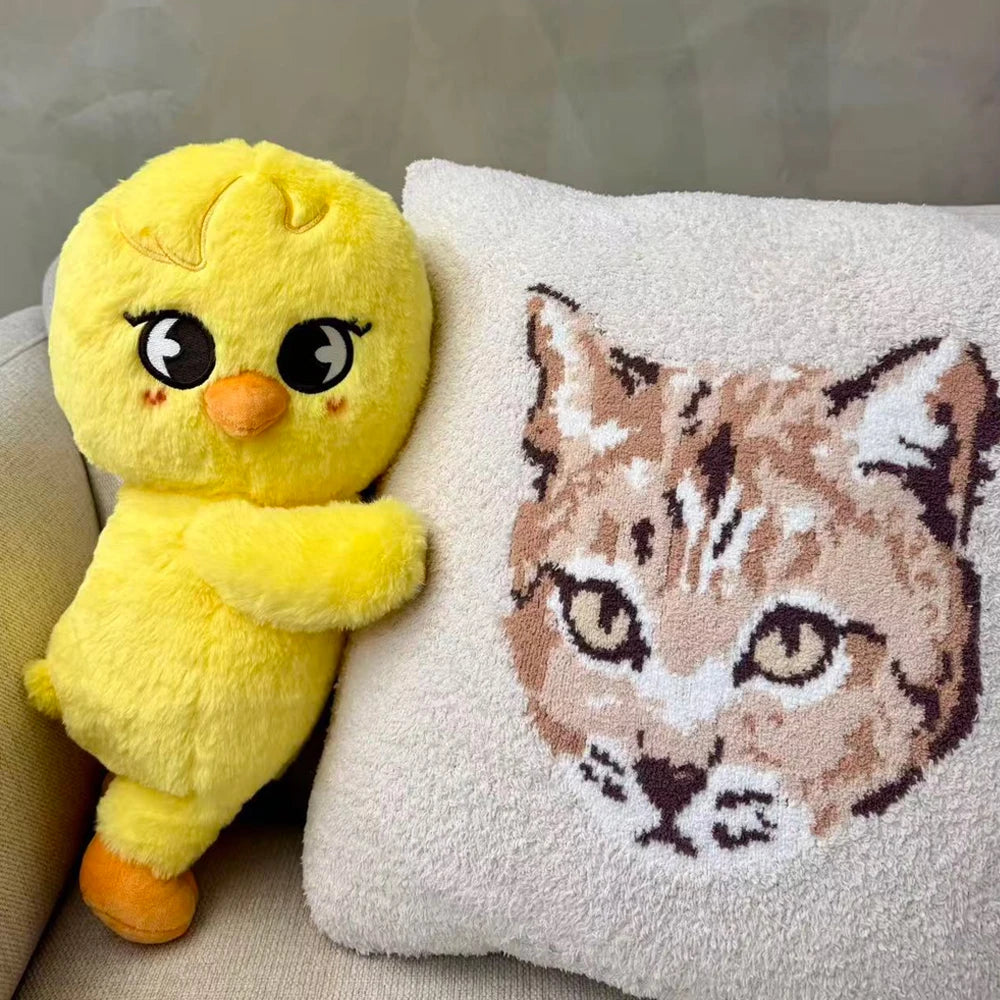 @*SKZOO Kpop Plush Toys,Wolf Bear Foxes Duck Cartoon Cute Plush Animal Backpack Dolls, Large Messenger Bag, Throw Pillow, Gift