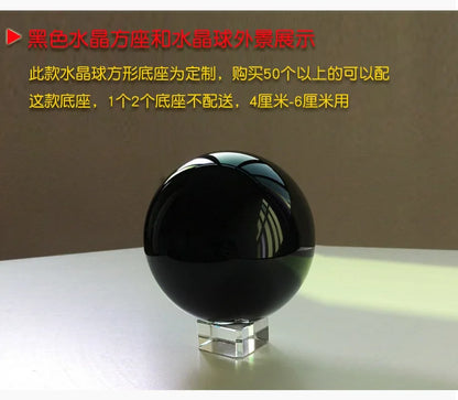 Natural Black Obsidian Sphere Large Crystal Ball Healing Stone Gemstone 30/40/50mm obsidian crystal decorative glass Home Decor