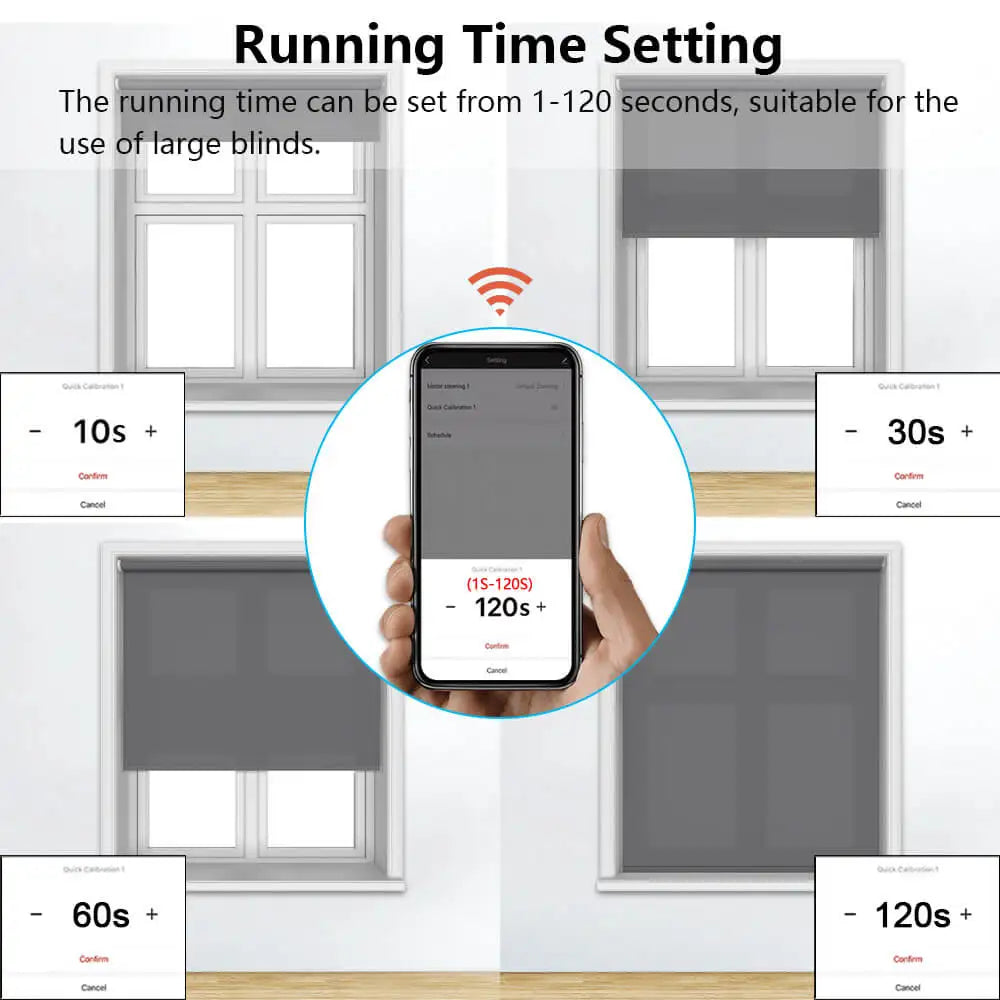LoraTap Curtain Roller Shutter WiFi Blinds Switch Backlight Tubular Motor Tuya Smart Life App Google Home Alexa Echo