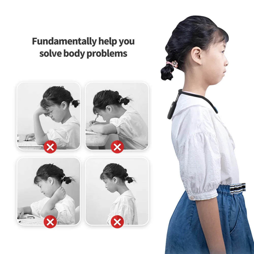 Silicone Invisible Posture Corrector Training Reminder Sensor Back Posture Neck Hump Corrector Smart Auto Sensing