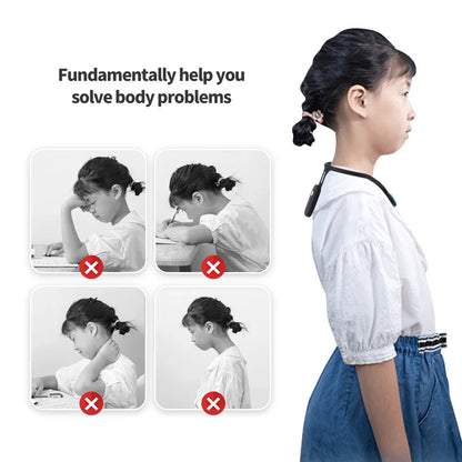 Silicone Invisible Posture Corrector Training Reminder Sensor Back Posture Neck Hump Corrector Smart Auto Sensing