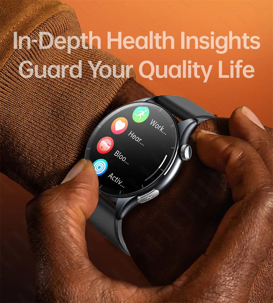 2026New Smart Watch For Men Micro-examination Health Blood pressure Uric Acid ECG+PPG Fitness Tracker Clock Smartwatch Women Men