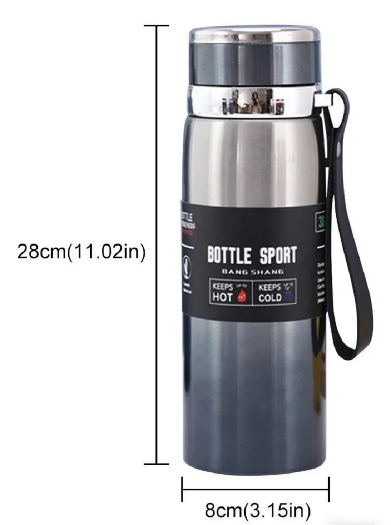 1L Thermal Water Bottle, Keep Cold & Hot Thermos for Water Tea Coffee, Vacuum Flasks Stainless Steel Bottle