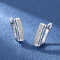 925 Sterling Silver Earrings Jewelry High Quality Retro Simple Pattern Purple White Zircon Earrings Hot Sale