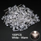 100PCS F5 LED Diode 5MM Assorted Kit White Green Red Blue Yellow Orange Pink Purple Warm White DIY kit Light Emitting Diode bxv