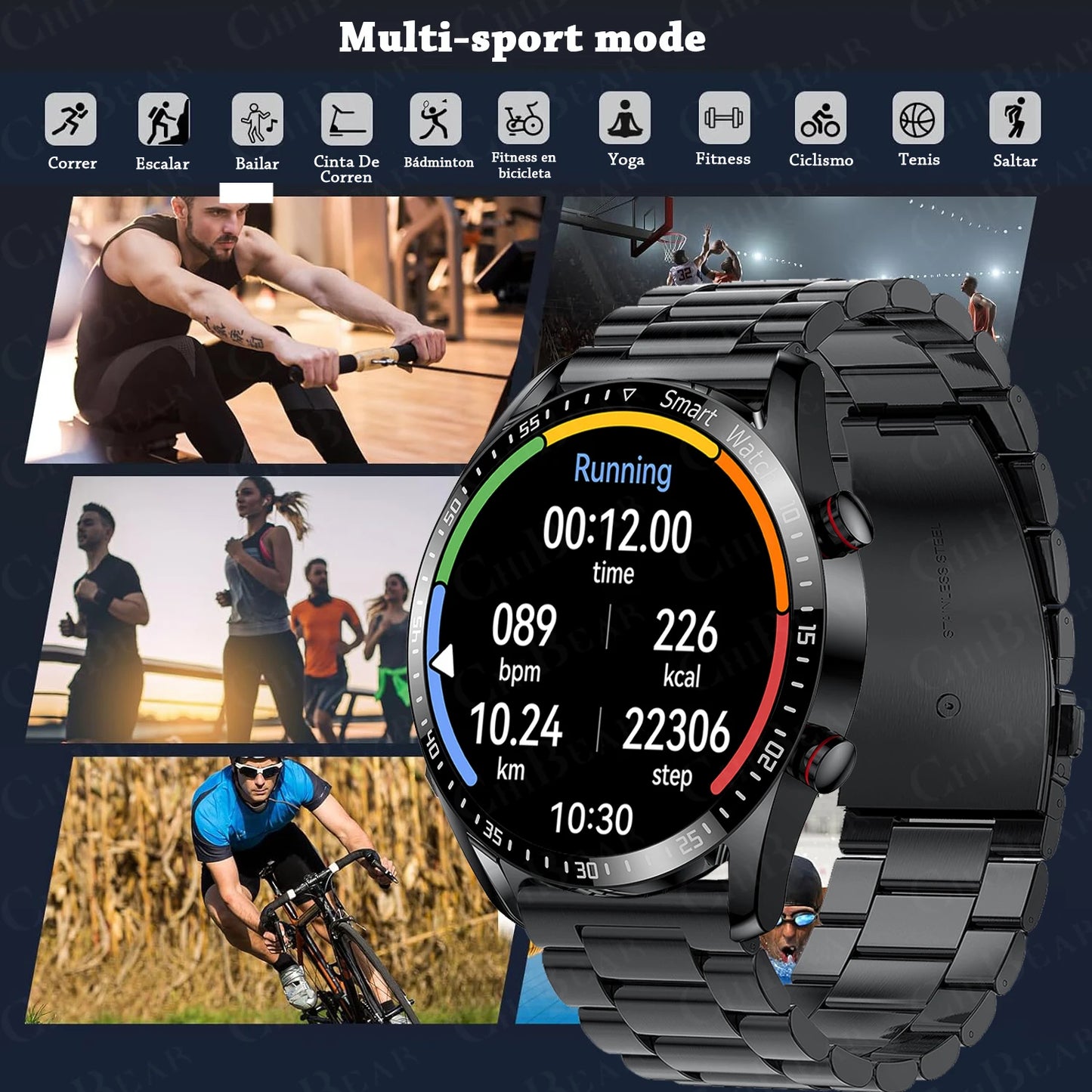 2026 NEW 1.5 inch Smart Watch Men Bluetooth Call Heart Rate ECG Health Fitness Sports Watch Waterproof Business Man Smartwatch