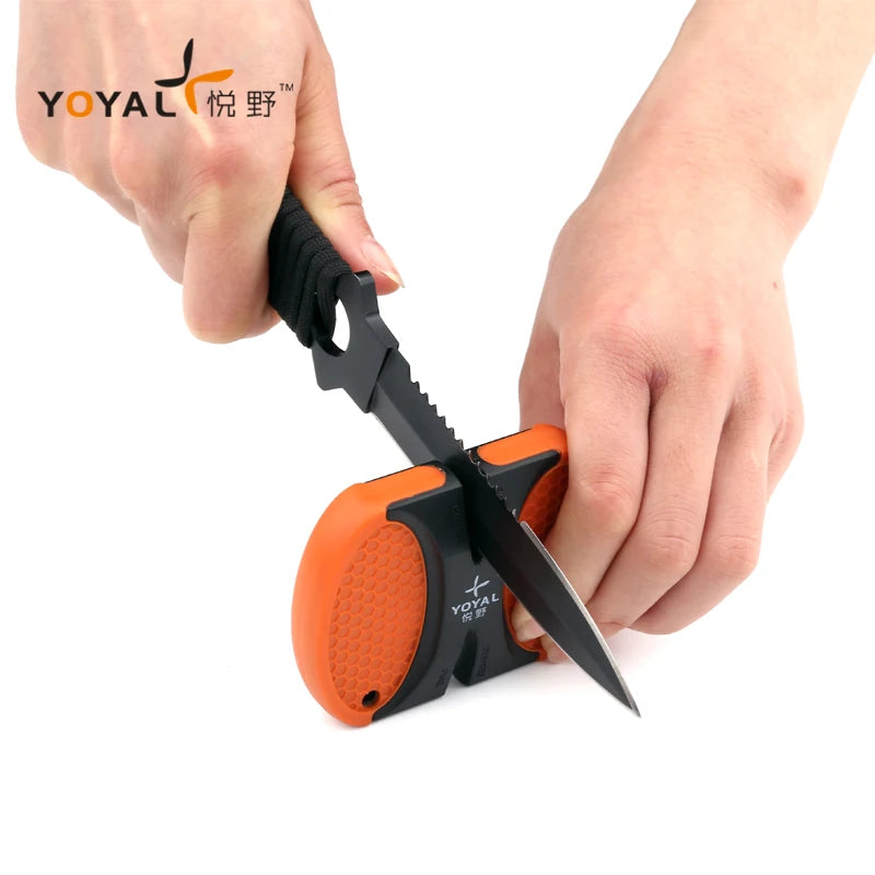 YOYAL Professional Outdoor Mini Knife Sharpener Ceramic and Carbide Knife Sharpening afiador diamante machines TAIDEA