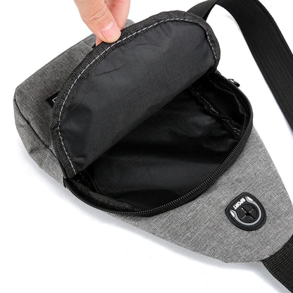 Men's Crossbody Bag Single Shoulder New Trend Chest Bag Fashionable and Portable Men Shoulder Bag