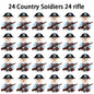 WWII Infantry Military Soldier War National Army Mini Gun armament Models Building Blocks Building Blocks Toys for Kids