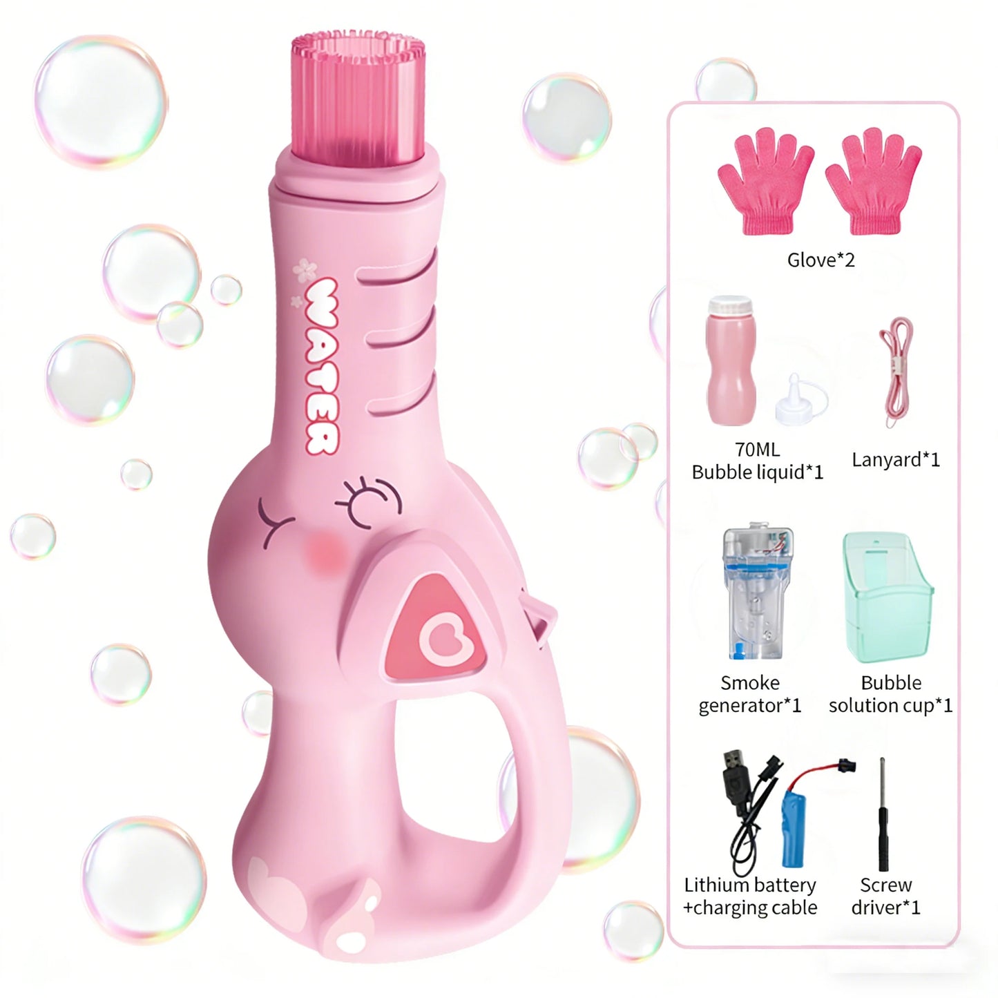 Elastic Bubble Fog Magic Wand Cute Animal Smoke Bubble Machine Summer Party Outdoor Toy Colorful Lighting Bubble Blowing Machine