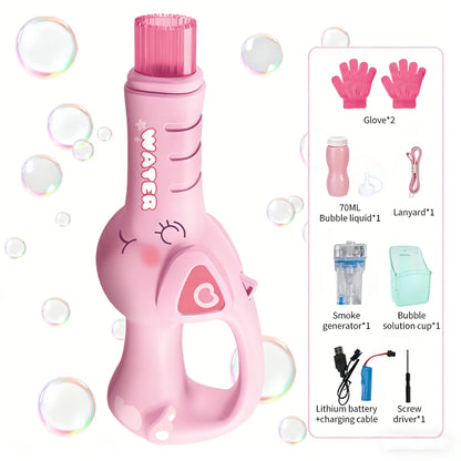 Elastic Bubble Fog Magic Wand Cute Animal Smoke Bubble Machine Summer Party Outdoor Toy Colorful Lighting Bubble Blowing Machine