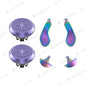 PS5 Edge Controller 6-in-1 Metal Thumb Rod Joystick Cover 2 Swap Rod 4 Metal Rear Paddle Trigger Button Replacement