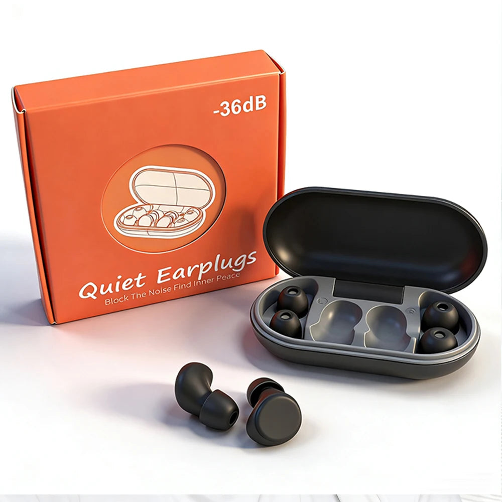 36dB Noise Cancelling Ear Plugs for Sleeping for Side Sleepers - Reusable Sound Blocking Protection for Snoring, Travel & Focus