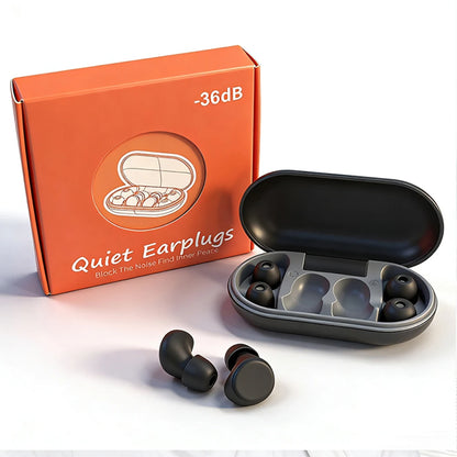 36dB Noise Cancelling Ear Plugs for Sleeping for Side Sleepers - Reusable Sound Blocking Protection for Snoring, Travel & Focus