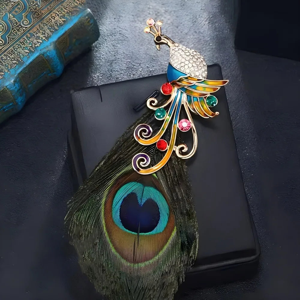Baroque Luxury Peacock and Phoenix Design Brooches for Men and Women, Jewelry, Fashion Accessories, and Party Gifts
