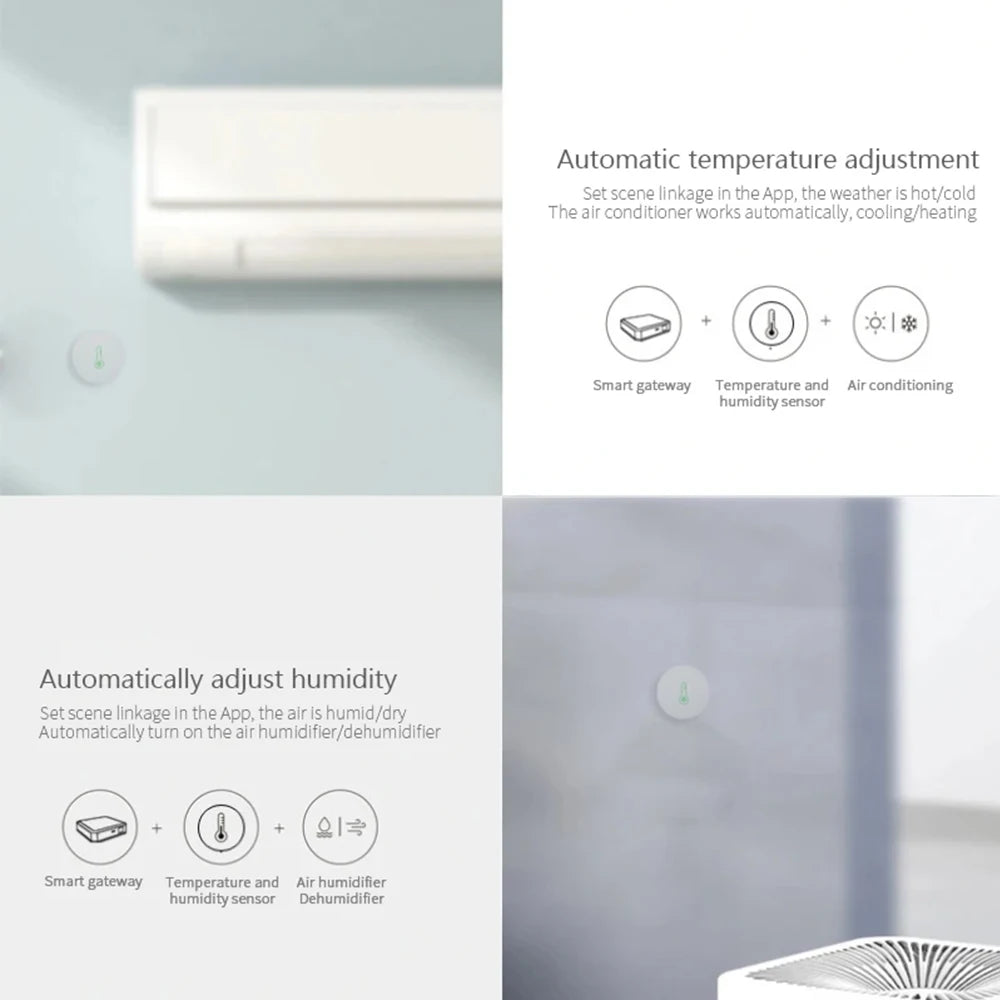 Tuya Zigbee Temperature and Humidity Sensor App Remote Monitor Thermometer Hygrometer for Home/Plant Work with Alexa Google Home