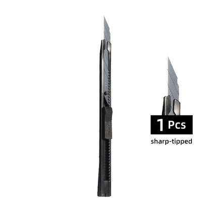 DELI 1/3/5/10Pcs Utility Knife Stainless Steel Paper Cut Box Cutter Tools Kit Retractable Anti-Slip Blades Unboxing Knife