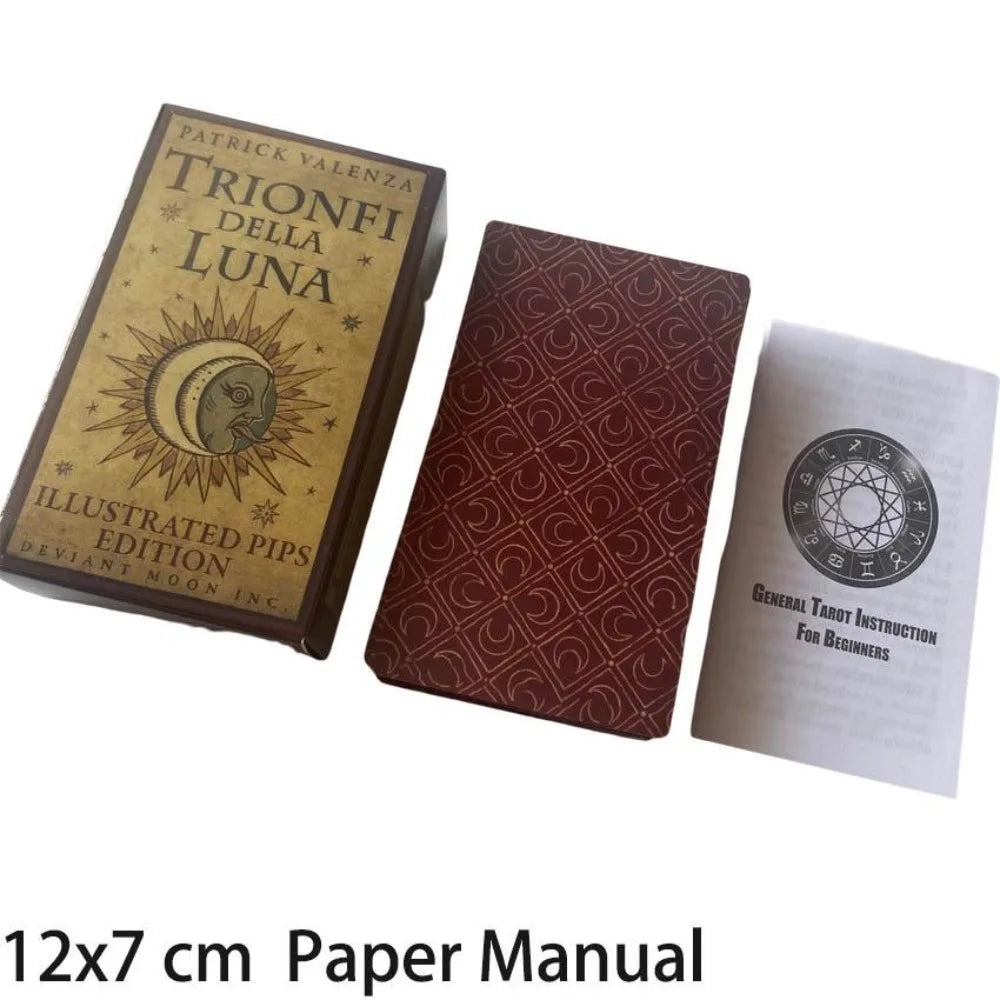 Trionfi Della Luna Illustrated Tarot 12x7 cm Paper Manual Card Game