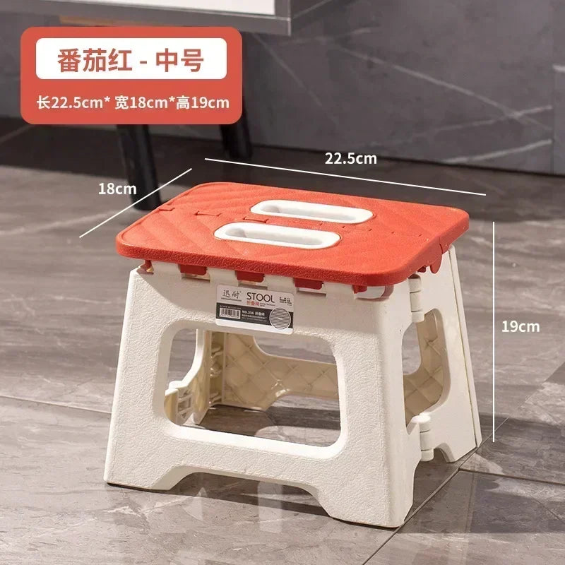 Popular Home Folding Stool Thickened Folding Stool Mini Portable Outdoor Picnic Camping Chair Portable Bench Train Mat Stool