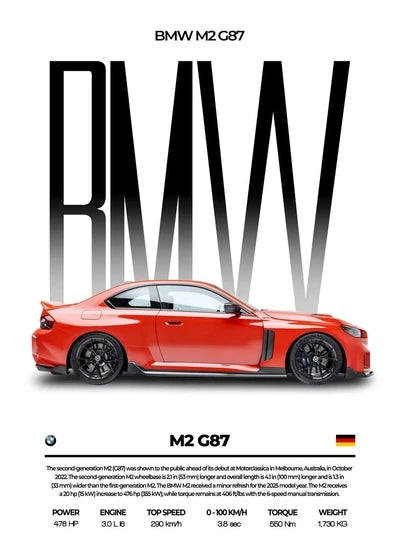 Classic Red Performance Sports Car Wall Art M3 F40 812 FS90 Luxury Car HD Canvas Print Poster Home Living Room Bedroom No Frame