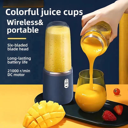 Portable Multifunction Blender Bottle Electric 6 Blades  Juice Blender Fresh Juice Smoothie Blender Ice CrushCup Food Processor