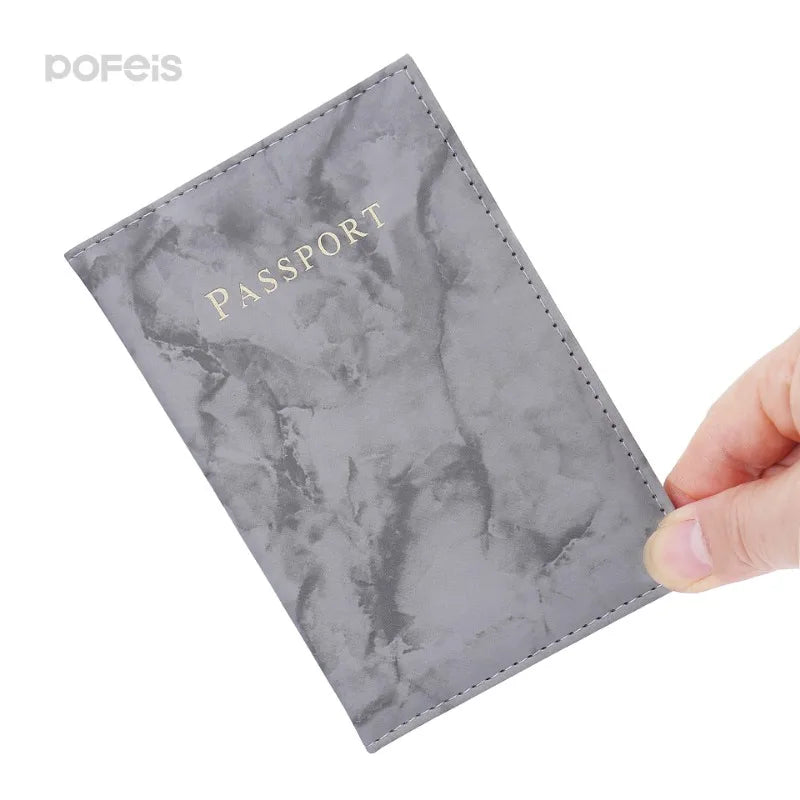 Fashion Marble Passport Holder Case Travel Accessories ID Cover Women Men Bank Card Passport Covers Business Wallet Case Pouch
