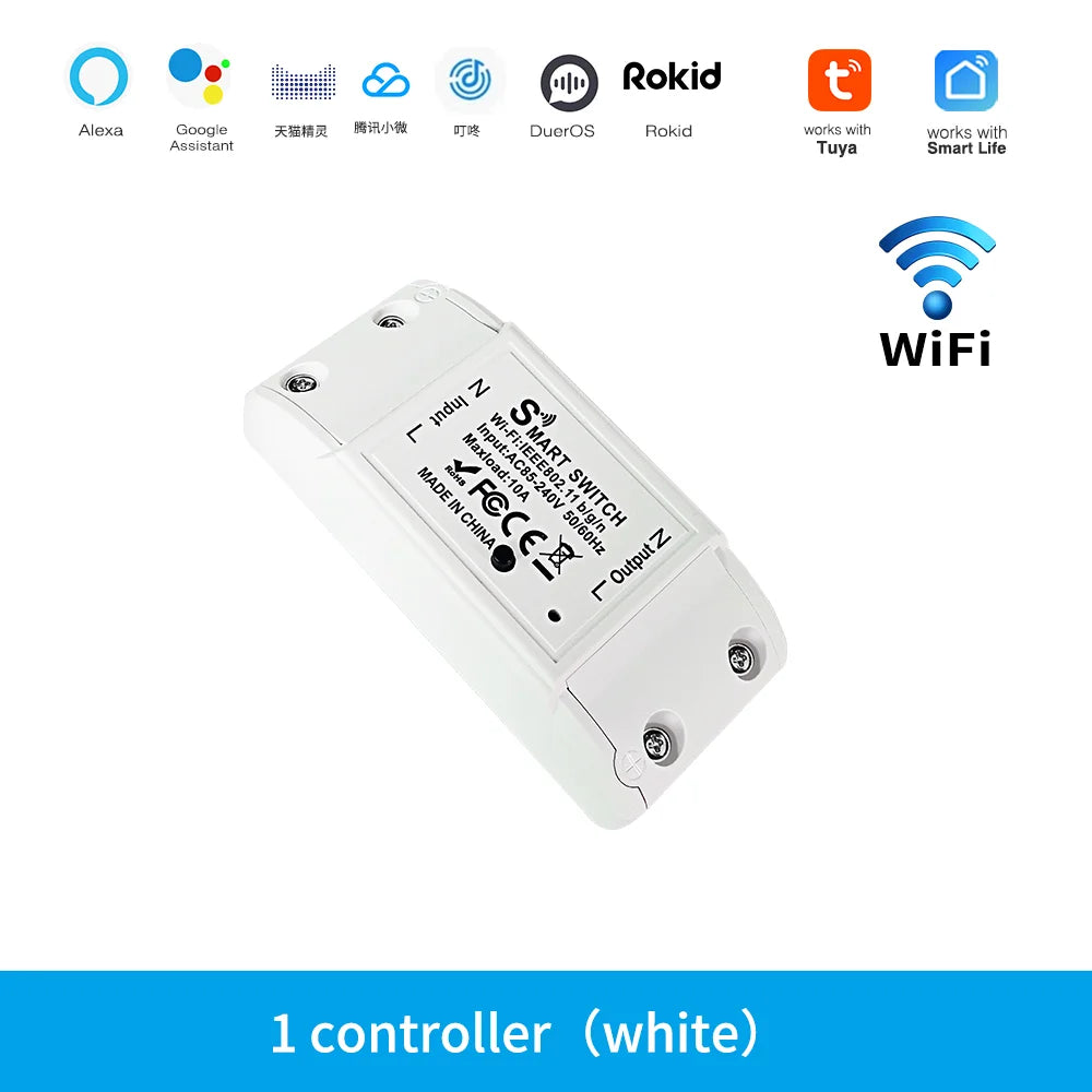 Universal Breaker Timer Smart Life APP Wireless Remote Control Works with Alexa Google Home DIY WiFi Smart Light Switch