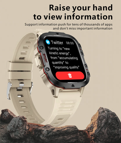 LIGE 2025 dla Xiaomi Wojskowy Smartwatch Męski IP68 5ATM Zewnętrzny Sportowy Monitor Fitness i Zdrowia 1.81 Cala Rozmowy BT Smartwatch