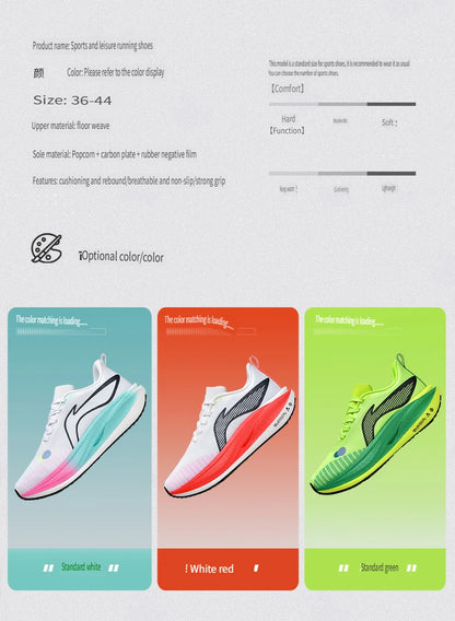 2026 New Men/women Carbon Plate Mesh Casual Sports Shoes, Breathable, Lightweight, Shock-Absorbing Running Sneakers
