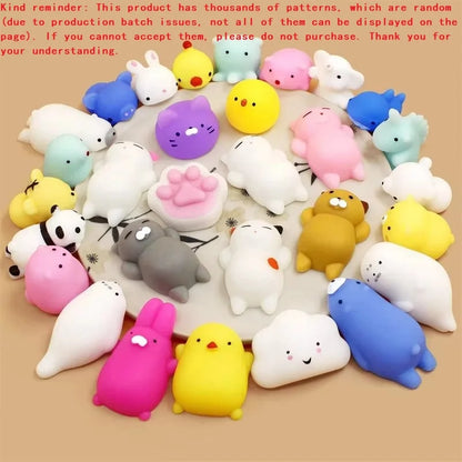 15-30PCS Mochi Squishies Kawaii Anima Squishy Toys For Kids Antistress Ball Squeeze Party Favors Stress Relief Toys For Birthday