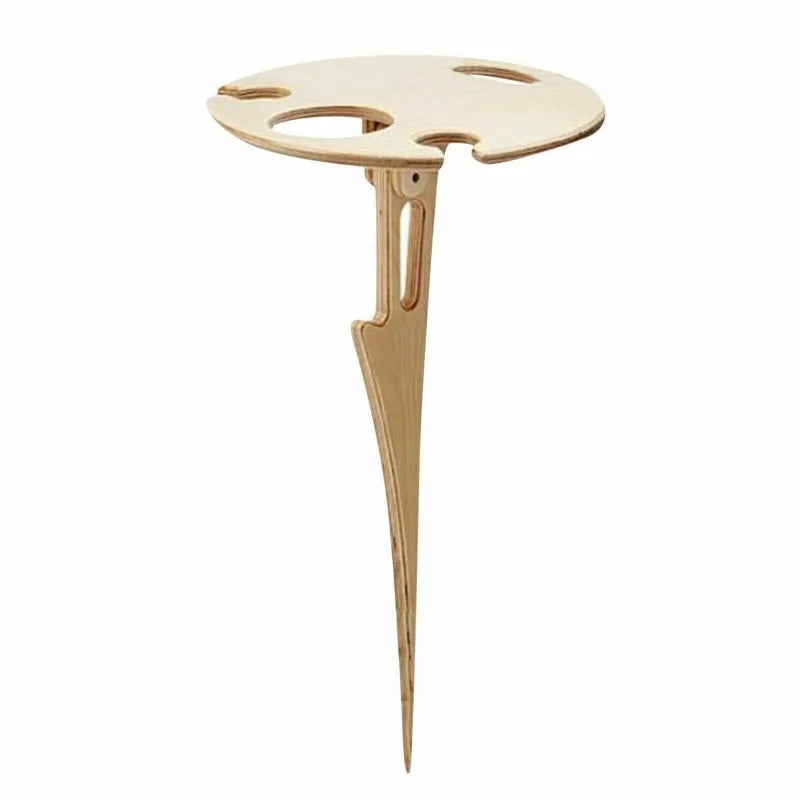 Outdoor Wine Table Portable Picnic Table Wine Glass Rack Collapsible Table