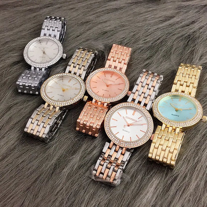New Women's Watches Luxury Brand Contena Ladies Quartz Watch Full Stainless Steel Female Clock Wristwatches Gift Reloj Mujer