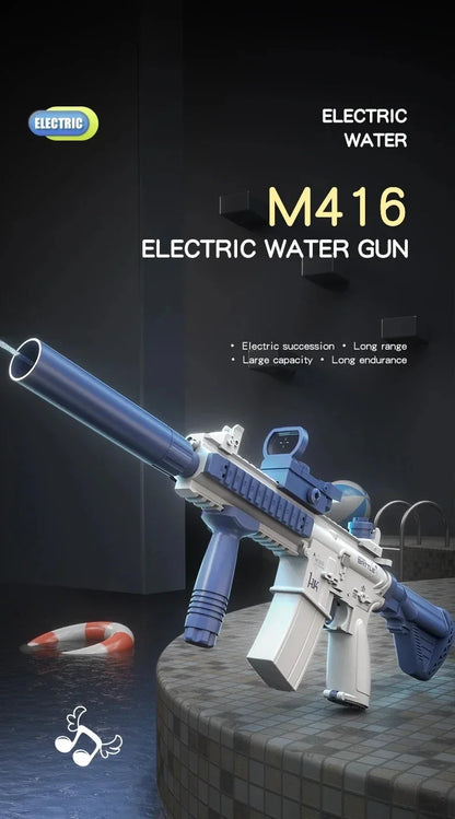 M416 Water Gun Fully Automatic Shooting Toy Summer M416 Water Gun Battle Beach Outdoor Entertainment Children's and Adult Toys