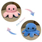 18/28/48cm Cute Reversible Mood Octopus Plush Toy Double Sided Flip Octopus Pillow Soft Stuffed Animal Doll Home Room Decor Gift