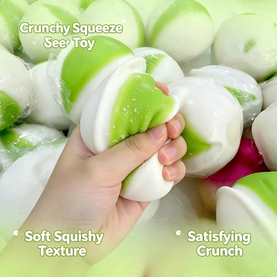 7CM Crispy Pistachio Soft Gel Stress Ball ASMR Sensory Toy Mood Relief Squishy Fidget Toy Cute Home Ornament Great For Gifting