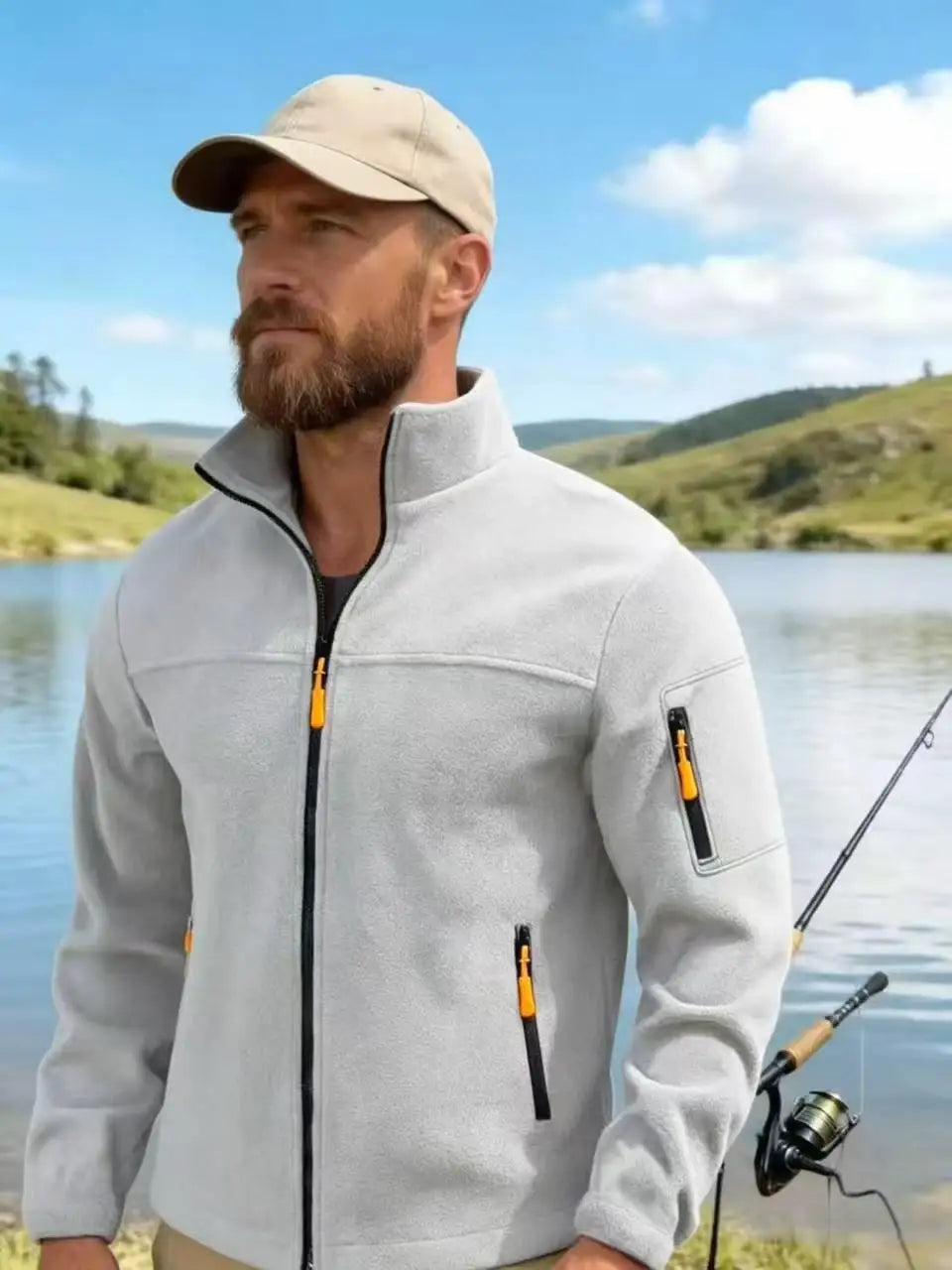 Men's hoodie autumn and winter 2026 new item fleece outdoor warm fleece jacket casual sports trend top
