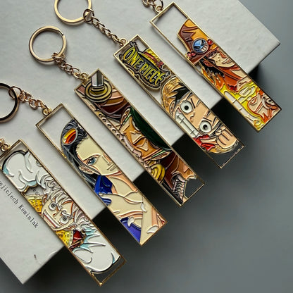 Anime Metal Hollow Out Keychains Bookmark Cute Jet Manga Fashion Bag Key Tag Jewelry Accessory Key Ring Holder Gift Anime