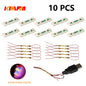 10PCS 0.8mm Pin RGB LED For LEGO Building Blocks USB Lamp DIY Street Light City Electric Decorate 1X1 Brick Compatible All Brand