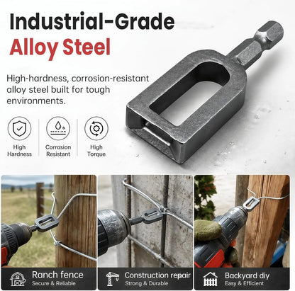 1/2pcs Large Diameter Multi-Functional Wire Twisting Tool Standard Hexagonal Shank Compact Size Iron Wire Knotting Connector