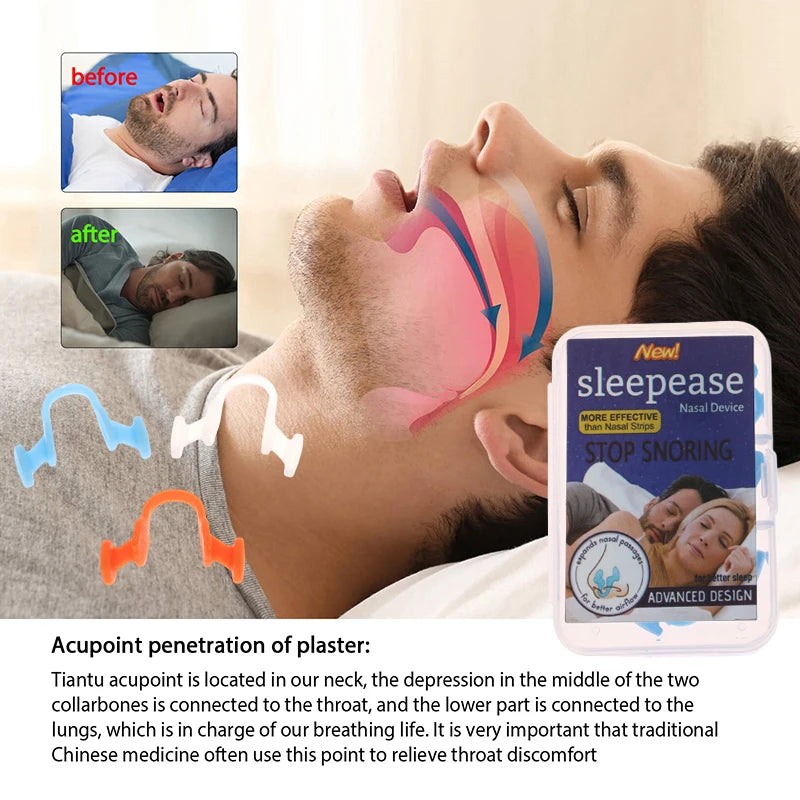 Anti Snore Nasal Dilator Stop Snoring Silicone Nose Clip Sport Easy Breath Nasal Clip Stop Snoring Aid Device Improve Sleeping
