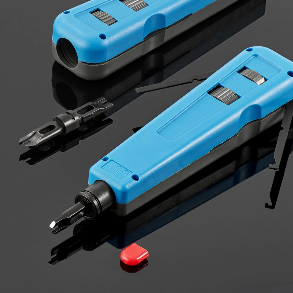 Punch Down Tool 66/88/110 Type Multi-function Network Cable Tool with Two Blades Telephone Impact Terminal Insertion Tools