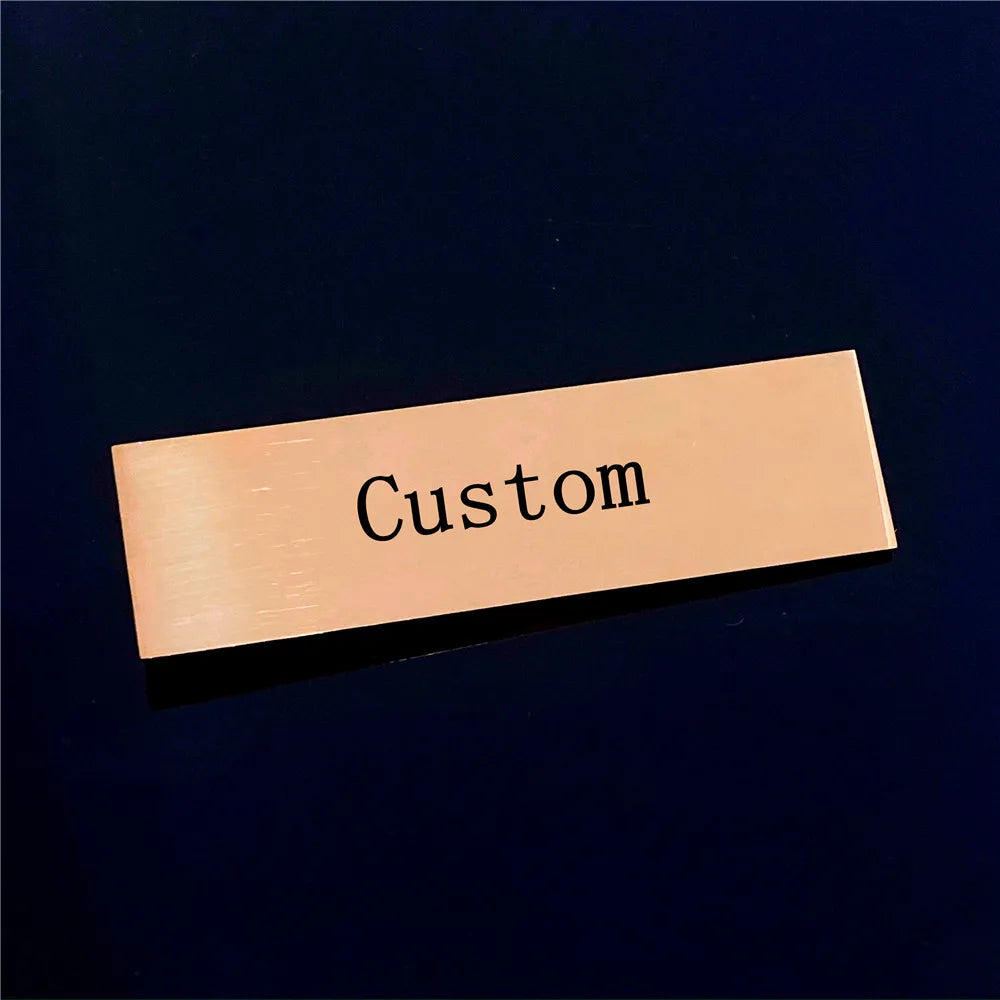 Stainless Steel Adhesive Mailbox Badge Sign Personalized in Hebrew Name ID Text Logo Double Sided Tape Magnet Door Mail Box